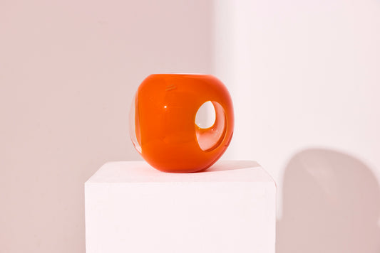 Orange Art Glass Vase – Unikat Handmade-baancollection-02