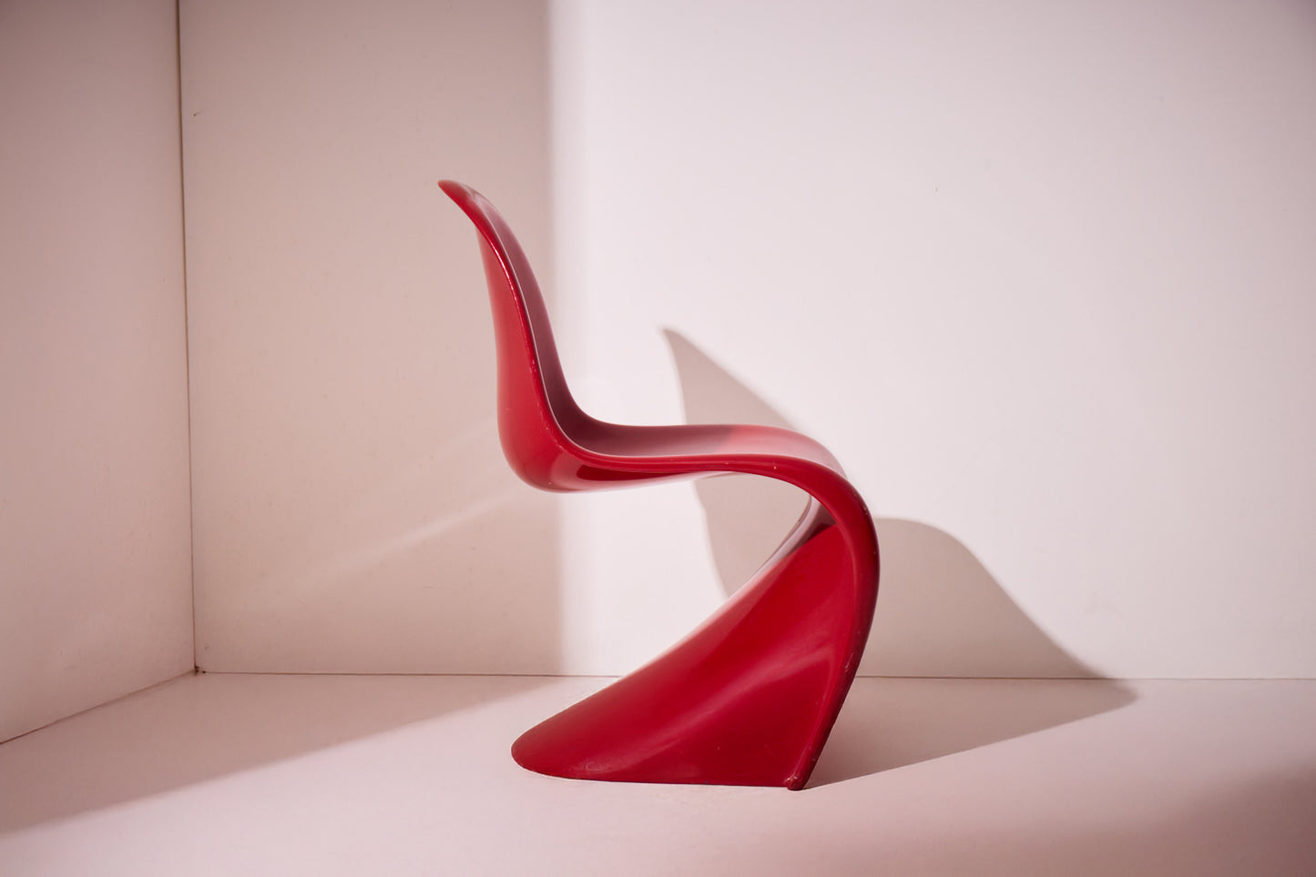 Early Herman Miller Fiberglass Panton Chair – Translucent Red-side