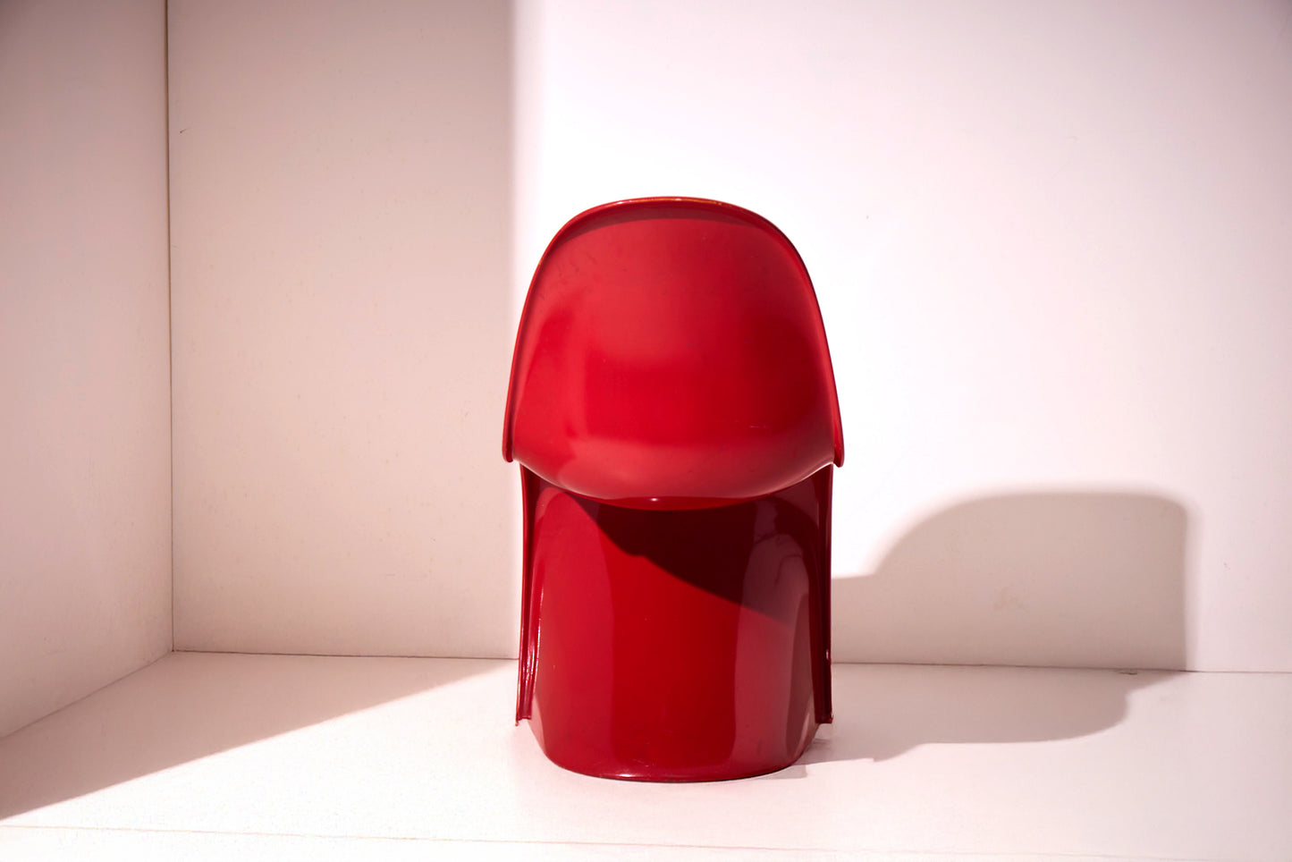 Early Herman Miller Fiberglass Panton Chair – Translucent Red-back
