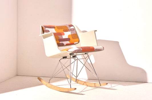 Gispen 2225 Rocking Chair on Eames Base-BaanCollection