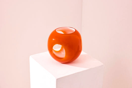 Orange Art Glass Vase – Unikat Handmade-baancollection-01