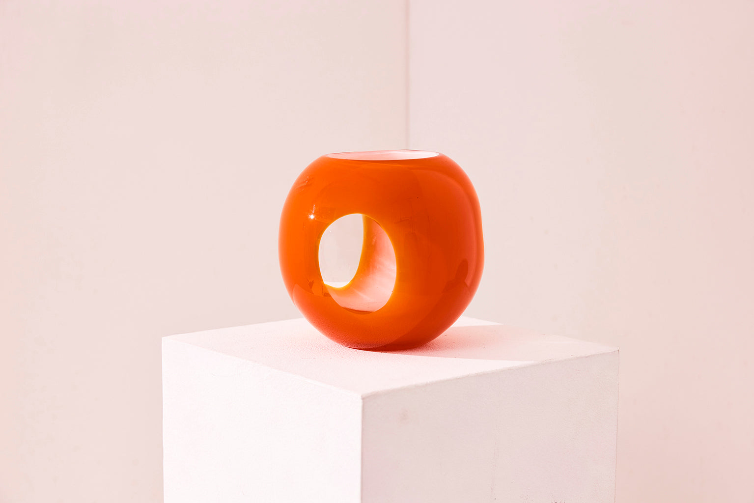 Orange Art Glass Vase – Unikat Handmade-baancollection-03