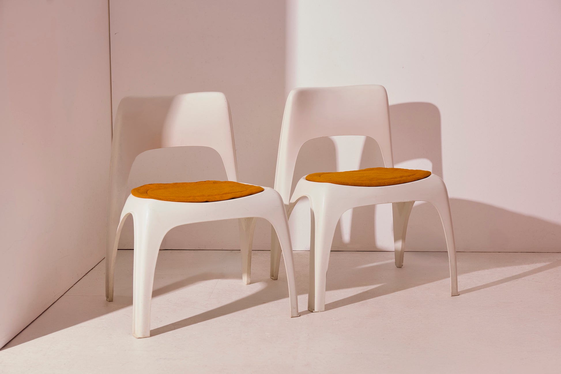 Preben Fabricius white plastic chair -baan -collection-set--